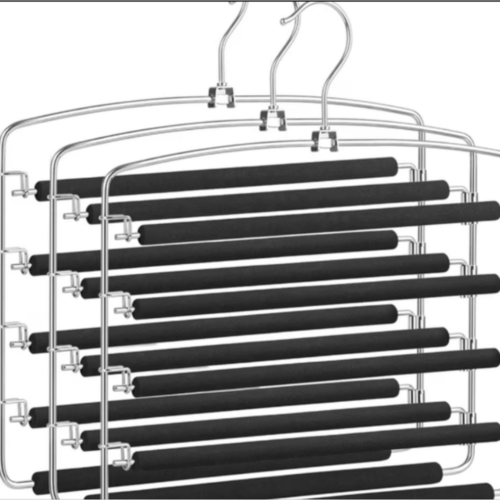 Monaco Home 4-Tier Swing Arm Hanger w/Non-Slip Coated Clips